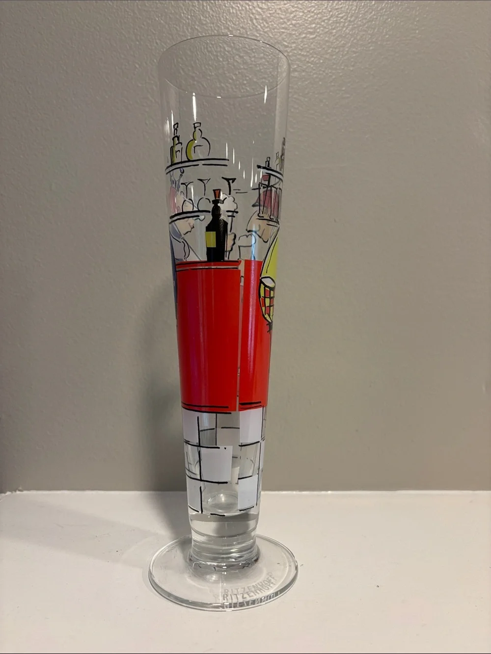 RARE VTG Ritzenhoff German Beer Glass/Pilsner 2000 Iris Kuhlmann Design